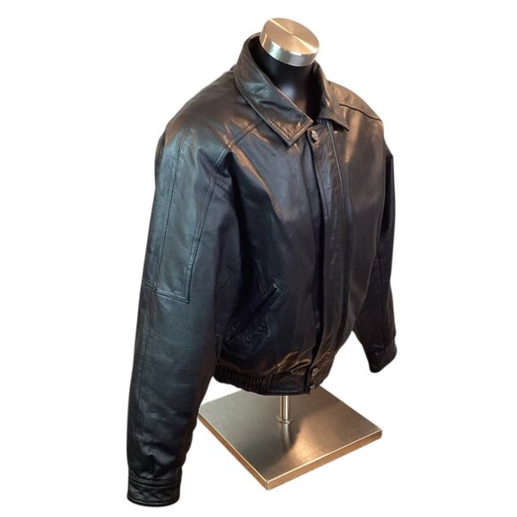 Wilsons Leather Thinsulate Liner Mens Medium Leather Jacket Black - Picture 2 of 16